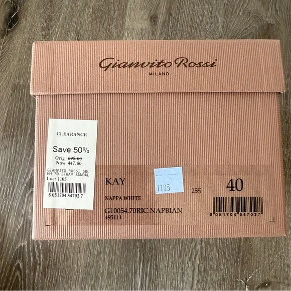 Gianvito Rossi White Leather Strappy Sandals Mules Heels - Picture 13 of 13